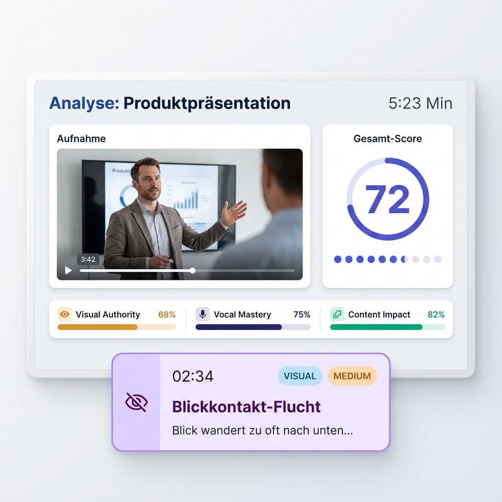 Projektbild: SpeakMirror - Nimm deine Reden auf, lass sie von KI analysieren.