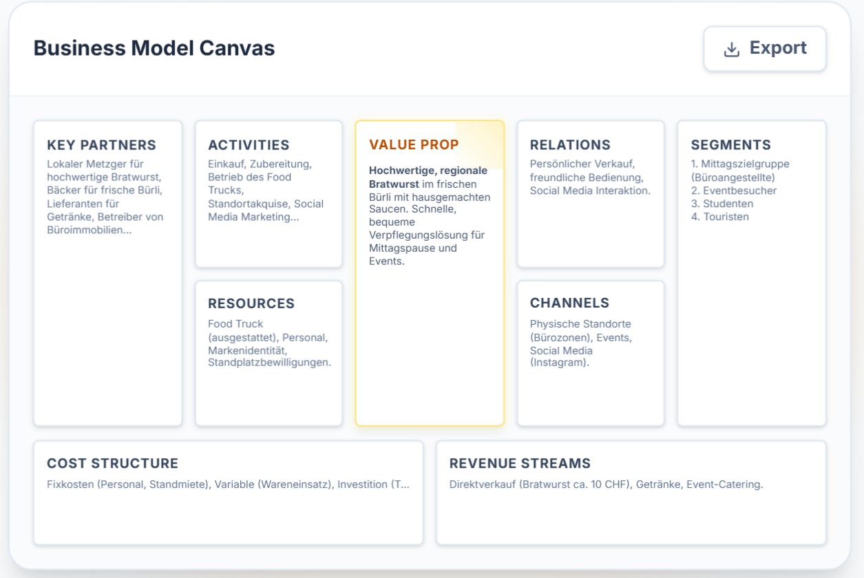 Projektbild: BizCaseCompanion- Dein AI Business Case Companion